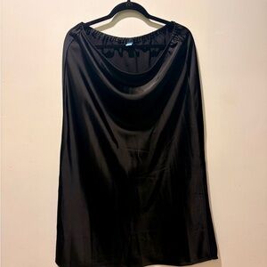 Old Navy Black Satin A-Line Skirt